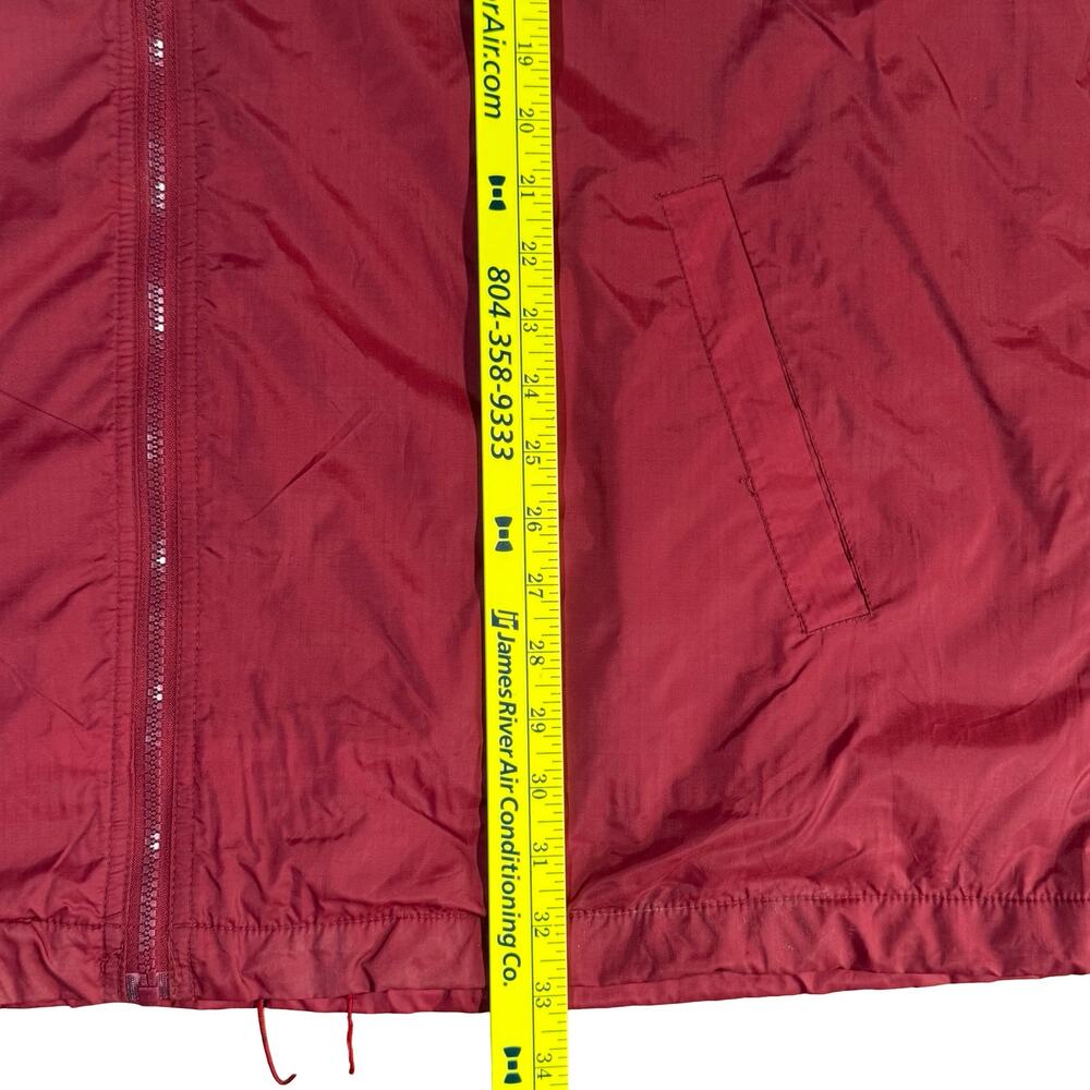 UNIVERSITY OF ARKANSAS Men Large Red Stadium Jacket Warm Hood Razorbacks Vintage - Picture 8 of 12